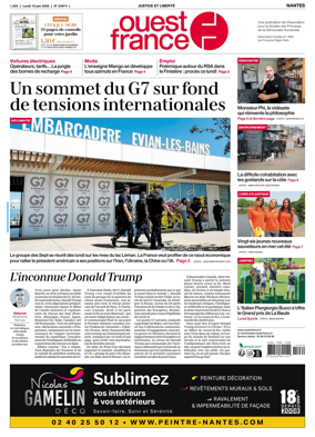 Cover of Ouest France (Nantes)