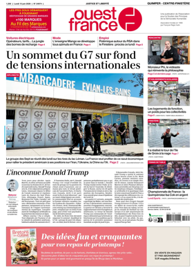Cover of Ouest-France (Quimper Centre-Finistere)