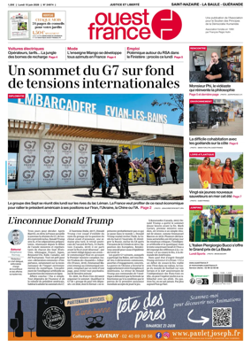 Cover of Ouest France (Saint-Nazaire La Baule Guerande)