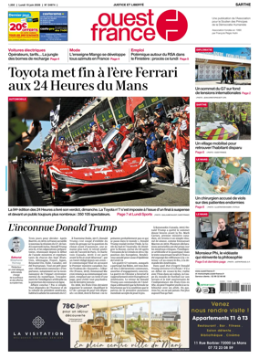 Cover of Ouest France (Sarthe)