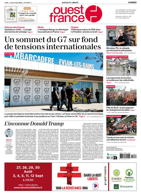 Cover of Ouest France (Vannes)