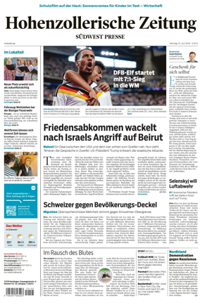 Cover of Hohenzollerische Zeitung