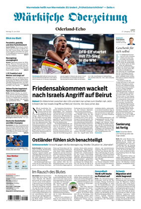 Cover of Markische Oderzeitung Oderland-Echo