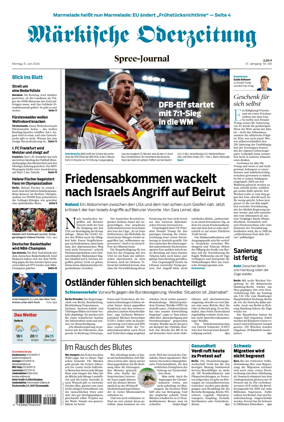 Cover of Markische Oderzeitung Spree-Journal