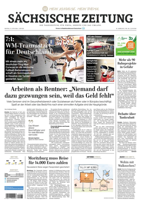 Cover of Sachsische Zeitung (Pirna Sebnitz)