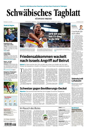 Cover of Schwabisches Tagblatt - Tubinger Chronik