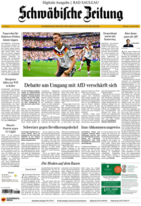 Cover of Schwabische Zeitung (Bad Saulgau)