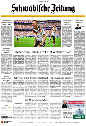 Cover of Schwabische Zeitung (Ehingen)
