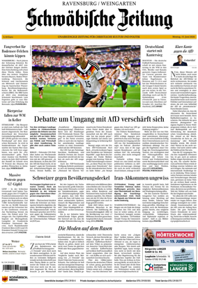 Cover of Schwabische Zeitung (Ravensburg / Weingarten)