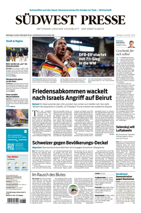 Cover of Sudwest Presse - Metzinger Uracher Volksblatt - Der Ermstalbote