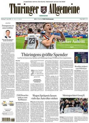 Cover of Thuringer Allgemeine (Nordhausen)