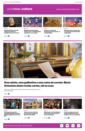 Cover of Euronews Culture and Sport (Portuguese)