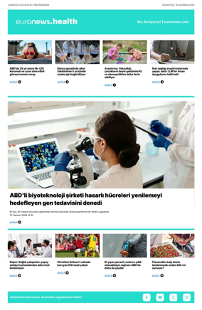 Cover of Euronews Health (Turkish) Compiled Edition