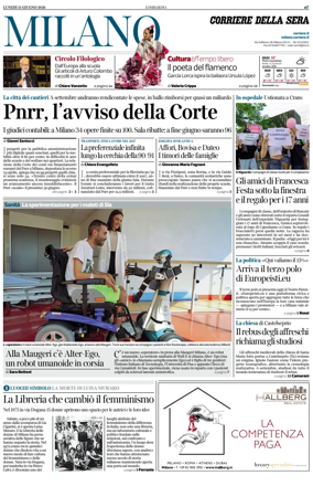 Cover of Corriere della Sera (Milano)