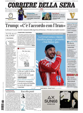 Cover of Corriere della Sera