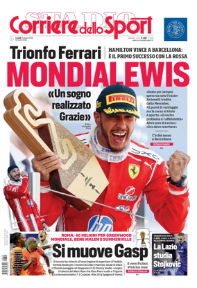 Cover of Corriere dello Sport (Lazio)