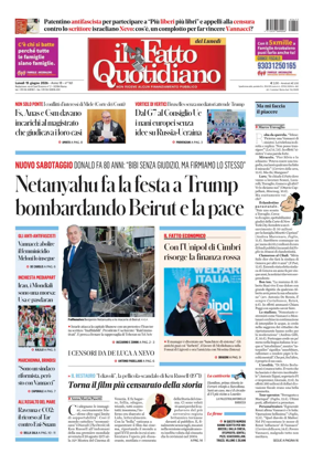 Cover of Il Fatto Quotidiano