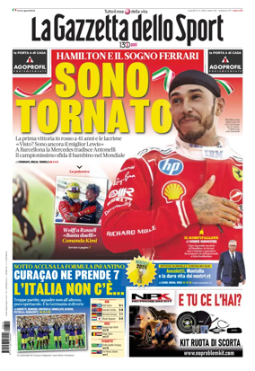 Cover of La Gazzetta dello Sport - Roma