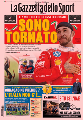 Cover of La Gazzetta dello Sport