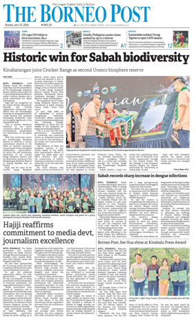 Cover of The Borneo Post (Sabah)