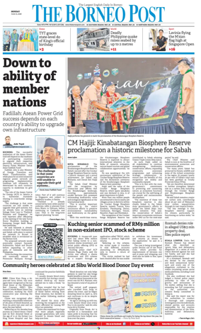 Cover of The Borneo Post (Sarawak)