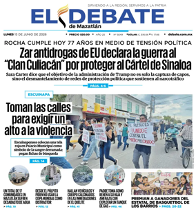 Cover of El Debate de Mazatlan