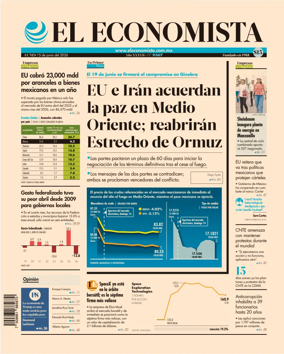 Cover of El Economista (Mexico)