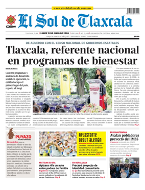 Cover of El Sol de Tlaxcala