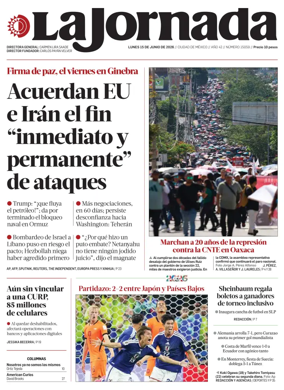 Cover of La Jornada