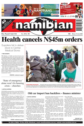 Cover of The Namibian