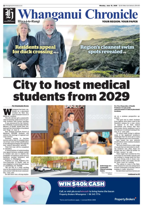 Cover of Whanganui Chronicle