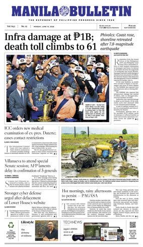 Cover of Manila Bulletin