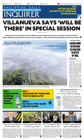 Cover of Philippine Daily Inquirer