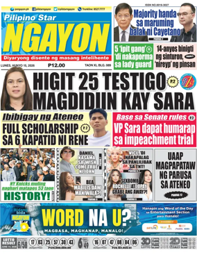 Cover of Pilipino Star Ngayon