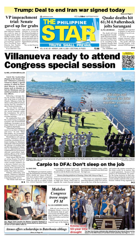 Cover of The Philippine Star