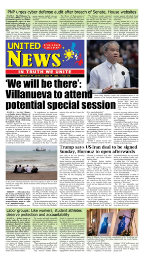 Cover of United News - English Edition