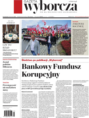 Cover of Gazeta Wyborcza Stoleczna