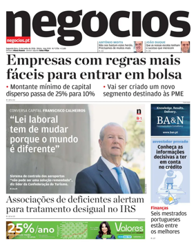 Cover of Jornal de Negocios