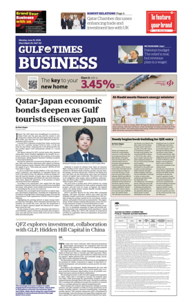 Cover of Gulf Times Business