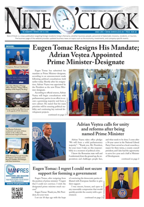 Cover of Nine o clock (Romania) Daily