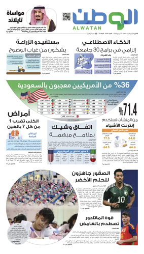 Cover of Al-Watan (Saudi)