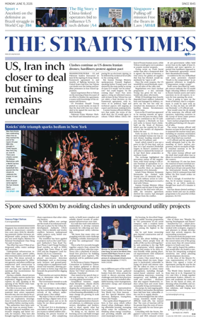 Cover of The Straits Times