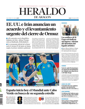 Cover of Heraldo de Aragon