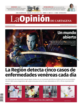 Cover of La Opinion de Murcia (Cartagena)