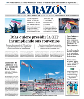 Cover of La Razon (Levante)