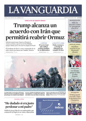 Cover of La Vanguardia