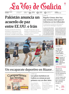 Cover of La Voz de Galicia (A Coruna)