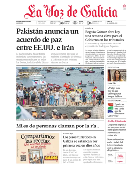 Cover of La Voz de Galicia (Pontevedra)