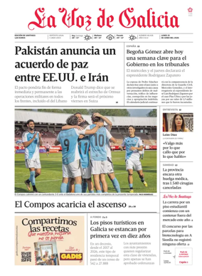 Cover of La Voz de Galicia (Santiago)