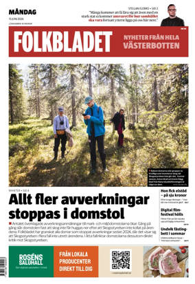 Cover of Folkbladet Vasterbotten